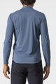 CASTELLI Cycling long sleeve t-shirt - TECH 2 HENLEY - blue