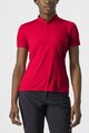 CASTELLI Cycling short sleeve t-shirt - TECH 2 POLO - red