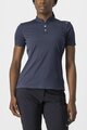 CASTELLI Cycling short sleeve t-shirt - TECH 2 POLO - blue