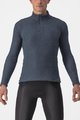 CASTELLI Cycling long sleeve t-shirt - COLD DAYS 2ND LAYER - grey/blue