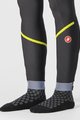 CASTELLI Cycling long trousers withot bib - VELOCISSIMA THERMAL - black/light green