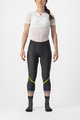 CASTELLI Cycling 3/4 lenght shorts without bib - VELOCISSIMA THERMAL - black/light green