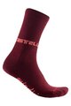 CASTELLI Cyclingclassic socks - QUINDICI SOFT MERINO W - bordeaux