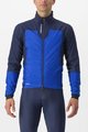 CASTELLI Cycling thermal jacket - FLY TERMAL - blue