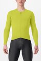 CASTELLI Cycling winter long sleeve jersey - FLY LS - yellow