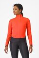 CASTELLI Cycling thermal jacket - ALPHA DOPPIO ROS W - orange