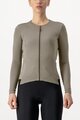 CASTELLI Cycling winter long sleeve jersey - FLY LS W - brown
