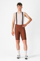 CASTELLI Cycling bib shorts - ESPRESSO - red