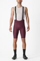 CASTELLI Cycling bib shorts - ESPRESSO - bordeaux
