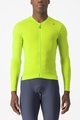 CASTELLI Cycling summer long sleeve jersey - ESPRESSO - yellow