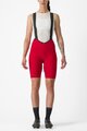 CASTELLI Cycling bib shorts - ESPRESSO W DT - red