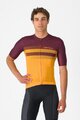 CASTELLI Cycling short sleeve jersey - SIMBOLO - yellow/bordeaux
