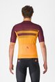 CASTELLI Cycling short sleeve jersey - SIMBOLO - yellow/bordeaux