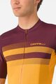 CASTELLI Cycling short sleeve jersey - SIMBOLO - yellow/bordeaux