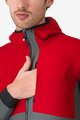 CASTELLI Cycling windproof jacket - FLY UNLTD - red/grey
