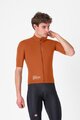 CASTELLI Cycling windproof jacket - DO.DI.CI. SHORT SLEEVE - brown