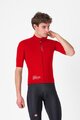 CASTELLI Cycling windproof jacket - DO.DI.CI. SHORT SLEEVE - red