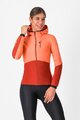 CASTELLI Cycling thermal jacket - UNLIMITED W - orange/red