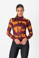 CASTELLI Cycling winter long sleeve jersey - BLUR THERMAL - red/yellow
