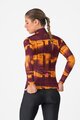 CASTELLI Cycling winter long sleeve jersey - BLUR THERMAL - red/yellow