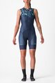 CASTELLI Cycling skinsuit - FREE SANREMO W - blue/turquoise