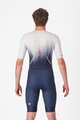 CASTELLI Cycling skinsuit - CORE TRI SUIT SHORT SLEEVE - blue/white