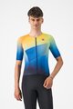 CASTELLI Cycling short sleeve jersey - FREE SPEED 3 RACE TOP - blue/yellow