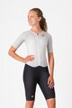 CASTELLI Cycling skinsuit - FREE SANREMO 3 W SUIT SHORT SLEEVE - white/silver/black