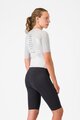 CASTELLI Cycling skinsuit - FREE SANREMO 3 W SUIT SHORT SLEEVE - white/silver/black