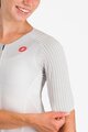 CASTELLI Cycling skinsuit - FREE SANREMO 3 W SUIT SHORT SLEEVE - white/silver/black