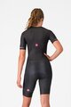 CASTELLI Cycling skinsuit - CORE TRI W SUIT SHORT SLEEVE - black