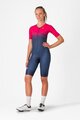 CASTELLI Cycling skinsuit - CORE TRI W SUIT SHORT SLEEVE - blue/pink