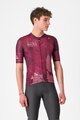 CASTELLI Cycling short sleeve jersey - GIRO SIENA - bordeaux