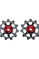BBB pulleys for the derailleur - ALUBOYS 11T - red/black