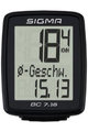 SIGMA SPORT tachometer - BC 7.16 TOPLINE 016 - black