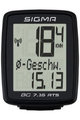 SIGMA SPORT tachometer - BC 7.16 ATS TOPLINE 016 - black