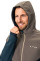 VAUDE Cycling windproof jacket - QIMSA SOFTSHELL - brown/blue