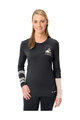 VAUDE Cycling long sleeve t-shirt - MONVISO MERINO - black/beige