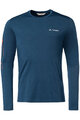 VAUDE Cycling long sleeve t-shirt - MONVISO MERINO - blue