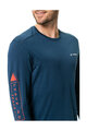 VAUDE Cycling long sleeve t-shirt - MONVISO MERINO - blue
