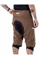 LEATT Cycling shorts without bib - MTB ENDURO 3.0 - brown