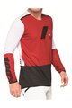 100% SPEEDLAB Cycling summer long sleeve jersey - R-CORE X - red/black