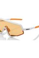 100% SPEEDLAB Cycling sunglasses - GLENDALE - white/orange