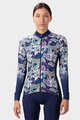 ALÉ Cycling winter long sleeve jersey - HIBISCUS PR-R - blue/white