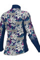 ALÉ Cycling winter long sleeve jersey - HIBISCUS PR-R - blue/white