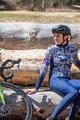 ALÉ Cycling winter long sleeve jersey - HIBISCUS PR-R - blue/white