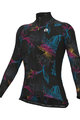ALÉ Cycling winter long sleeve jersey - CHIOS SOLID - black/multicolour/grey