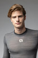 ALÉ Cycling long sleeve t-shirt - SHADE INTIMO - grey/black