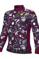 ALÉ Cycling winter long sleeve jersey - OVER PRAGMA - bordeaux/multicolour