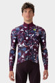 ALÉ Cycling winter long sleeve jersey - OVER PRAGMA - bordeaux/multicolour